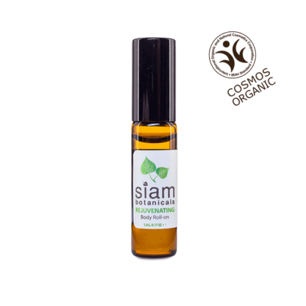 Siam Botanicals Rejuvenating Body Roll On with Cosmos Logo